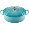 Le Creuset Cocotte ovale Evolution in ghisa vetrificata, diameter 29 cm, Blu Caribe, 21178291702430