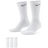 Nike Everyday Cush Crew 3pr, Calze Unisex adulto, Bianco (White/Black), 42-46 confezione da 3