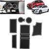 BSTW Compatibile con Peugeot 208 E-208 2020-2024 2025 (Automatico) Tappetini Antiscivolo per Peugeot 208 Tappetini in Gomma per Console Centrale, Porta Bicchieri, Scanalatura Porta (Bianco)