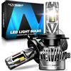 NOVSIGHT H4 LED Lampadine - 40000LM 130W H4 lampadine per fari con ventola, 700% di luminosità 6500K luce bianca lampadina LED, Plug and Play, IP68 impermeabile, confezione da 2