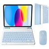 Nsyee Custodia con Tastiera e Mouse per iPad 11a Generazione (A16) 11 Pollici 2025, 10a Gene 10,9 Pollici 2022, Tastiera Wireless Bluetooth Rimovibile per IPad 11th 10th Gen， Italiano QWERTY-Blu