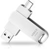 Generico Chiavetta USB Type C 256GB,Ultra Dual Drive Luxe unità flash USB3.0 Type-C interamente in metallo con connettori reversibili USBType C per iOS iPhone/Android/smartphone, tablet, Mac e computer