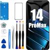 DTD per iPhone 14 PRO Max Kit Schermo Display LCD da 6,7 Pollici FHD Touch Digitizer con Kit di Riparazione, Pellicola Protettiva, Compatibile con Il Modello A2651, A2893, A2896, A2895, A2894