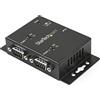 StarTech.com Hub adattatore USB a seriale 2 porte per montaggio a parete con clip per guide DIN (ICUSB2322I)
