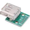 Keenso Scheda di breakout femmina USB, 10Pcs USB Tipo A Presa di corrente femmina Breakout Board Connettore dell'adattatore a passo 2,54 mm DIP