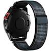 ANBEST Cinturino per Garmin Fenix 7 Pro/Fenix 6 Pro/EPIX, Cinturino in Nylon a Strappo da 22 mm con Passante per Fenix 5/EPIX Pro 47 mm/Forerunner 955/945/935/965/745 (Nero/Blu)