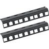 HMF 66803-02 Guida rack per armadio server | 2 pezzi | 10 pollici | 3 U | Nero