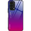 LINER Cover per Oppo Reno 6 Pro 5G/Reno6 Pro 5G Coque, Ultra Sottile Silicone TPU Morbido Bumper Custodia Posteriore Modo Gradiente Colore in Vetro Temperato Cover Protezione Antiurto Case Cover,