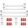PATIKIL 130mm(5,12), 150mm(5,91) Kit Staffa Montaggio Universale per Lampada, 4 Set Piastra per Plafoniera con Barra Trasversale con Vite Lampadario a Sospensione per Lampada Soffitto