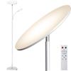 marctronic Weiß - Lampada da terra a LED, 44 W, 4500 lm, super luminosa, da soggiorno, dimmerabile, 2700 K-6500 K, da lettura, con telecomando e controllo tattile