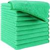 HIDMD Panni per la pulizia in microfibra, panni multiuso in microfibra, panni per la pulizia senza striature, confezione da 10, 30 x 30 cm Verde