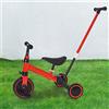 OHMG Kinderkraft Velo Triciclo 3 in 1, Draisienne evolutivo, Velo Passeggino Bebe evolutivo, Trike Bebebe,con parasole pieghevole e pedali rimovibili (rosso(4 in 1)