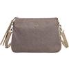 Y Not Y-Not 3 Compartment Shoulder Bag in Nylon con Stampa Tono su Tono