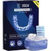 DDGM 2 Pezzi Bite dentale notturno automodellante professionale invisibile per bruxismo 2 taglie Uomo e Donna 6 Compresse disinfettanti. (Uomo - Large)