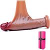 hainuo Fallo gigante realistico da 26 cm con pelle scivolosa e dildo in silicone a doppia densità ispessito Fallo grasso punto G con forte ventosa per uomini e donne Fallo strap-on per sesso vaginale o anale