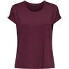 Only ONLMOSTER S/S O-NECK TOP NOOS JRS, T-shirt Donna, opacity, Apple Butter/Detail:MELANGE, Small