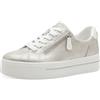 Jana Damen Plateau Sneaker mit Reißverschluss Vegan, Scarpe da Ginnastica Donna, Argento, 37 EU