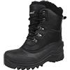 riemot Stivali da Neve Uomo Donna Scarpe Invernali Foderate di Pelliccia Caldi Casual Stringate Stivaletti Impermeabili Antiscivolo Outdoor Stivali Boots Scarpe Trekking,Nero,45 EU