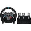 Logitech G G29 Driving Force volante da corsa e pedali con ritorno di forza dinamico reale, leve al volante in acciaio inox, coprivolante per PS5, PS4, PC, Mac - Nero