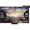 SAMSUNG TV 75" QE75QN800DTXZT NEO QLED 8K Mini LED, Tecnologia Quantum Matrix Pro, Processore NQ8 AI Gen2, Upscaling AI 8K, Infinity One Design, Slim One Connect,Dolby Atmos OTS+, 2024
