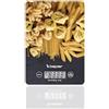 BEPER P102BIL003 Bilancia digitale, Piatto in vetro temperato, Bilancia da cucina con display LCD e tasti touch, Funzione tara, Portata massima 5kg, Spegnimento automatico, Fantasia Pasta