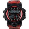 Invicta Activa Digital Orologio Uomo Quarzo - 54mm, Rosso/Nero
