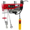Arebos Paranco Elettrico | 100/200 kg | 500W | Verricello Elettrico | Montacarichi Paranchi Elettrici con Telecomando | altezza di sollevamento 12m | Verricellomontacarichi di Sollevamento