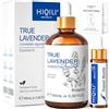 HIQILI 100ml Olio Essenziale Lavanda - 100% Puri Non Diluiti, Grado Terapeutico per Diffusore Aromaterapico in Camera, Allevia Lo Stress, Migliora La Qualità Del Sonno | Con Contagocce in Vetro