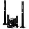 Auna Areal 825 Impianto Stereo da Casa 5.1 Wireless - Bluetooth, Subwoofer 100W, Elegante, Illuminazione RGB - USB/SD, AUX & Ingresso Ottico, Telecomando, Karaoke