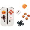GeekShare Cover in silicone per Switch/OLED/Switch Lite, con design anti-scivolo per controller, set da 4, motivo: zucche e fantasmi