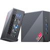 NiPoGi AM06Pro Mini PC Ryzen 7 5700U (8C/16T, Fino a 4,3 GHz),16GB DDR4 512GB M.2 SSD Mini Computer Desktop WIN-11 PRO,WiFi 6/BT 5/Dual LAN,4K@60Hz Triplo Display HDMI+DP+Type-C,Micro PC Ufficio