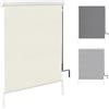 WOLTU Tenda da Sole Verticale Tenda a Rullo per Esterno Tenda da Sole a Caduta con Manovella Tenda per Balcone Avvolgibile Oscurante Protezione Sole Vento per Gazebo Giardino, Beige 100x140 cm