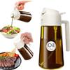YARRAMATE Spruzzino Olio in Vetro Luce Blocco Scuro Ambrato per Friggitrice Aria 2 in 1, 470 ml Dosatore Bottiglia e Oliera Spray da Cucina, Nebulizzatore per Alimenti (Bianco)