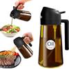 YARRAMATE Spruzzino Olio in Vetro Luce Blocco Scuro Ambrato per Friggitrice Aria 2 in 1, 470 ml Dosatore Bottiglia e Oliera Spray da Cucina, Nebulizzatore per Alimenti (Nero)