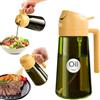 YARRAMATE Spruzzino Olio in Vetro Luce Blocco Scuro Verde per Friggitrice Aria 2 in 1, 470 ml Dosatore d'Oliva Bottiglia e Oliera Spray da Cucina, Nebulizzatore per Alimenti (Arancione)