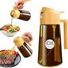 YARRAMATE Spruzzino Olio in Vetro Luce Blocco Scuro Ambrato per Friggitrice Aria 2 in 1, 470 ml Dosatore Bottiglia e Oliera Spray da Cucina, Nebulizzatore per Alimenti (Arancione)