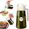 YARRAMATE Spruzzino Olio in Vetro Luce Blocco Scuro Verde per Friggitrice Aria 2 in 1, 470 ml Dosatore d'Oliva Bottiglia e Oliera Spray da Cucina, Nebulizzatore per Alimenti (Bianco)