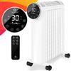 KESSER® Radiatore a olio 2500W Riscaldatore elettrico Stufa Termosifone a risparmio energetico con display - WiFi app e telecomando Touchscreen - Radiatore a olio mobile Timer 24h, bianco