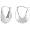ALEXCRAFT Orecchini a cerchio in argento sterling per donne e ragazze, orecchini a cerchio spessi e lucidi ipoallergenici S925 Regali di gioielli alla moda