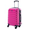 R.Leone Valigia EasyJet 45x36x20 cm Trolley Bagaglio a mano in ABS 4 Ruote (Fucsia, 2026 Valigia 50x33x19,5 cm)
