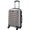 R.Leone Valigia EasyJet 45x36x20 cm Trolley Bagaglio a mano in ABS 4 Ruote (Oro, 2026 Valigia 50x33x19,5 cm)