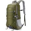 HOMIEE Zaino da Trekking 45L, Resistente all'acqua e Leggero Zaino da Escursione per Trekking Alpinismo, Multifunzione Zaino da Campeggio per Sport Viaggio, Verde con Grigio