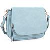GLITZALL Borse a tracolla per le donne, piccole borse a tracolla con tasche multiple, in pelle PU, Blu, piccole...