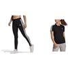 adidas Donna Essentials 3-Stripes Leggings, Slim 3-Stripes T-Shirt And Slim 3-Stripes Shorts