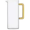 Ichendorf Milano Brocca con Manico Giallo, Collezione Tube, 120 cl, Vetro Borosilicato, Fatto a Mano