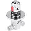 Zerodis G1/2 Ottone Termostatica Caldo / Freddo Valvola dell'acqua Controllo della Temperatura Miscelatore Valve Faucet per Lavandino Bagno Servizi igienici Scaldabagno Domestico