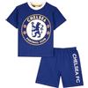Chelsea F.C. - Set pigiama da bambino, maglietta e pantaloncini, regalo ufficiale per ragazzi, Blu, 14-15 Years