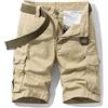 Generico Pantaloncini Cargo Uomo Bermuda Cotone Pantaloni Casual Estivi (IT, Testo, XL, Regular, Regular, Nero)