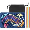 ddLUCK Sensoriali Activity Board, Silicone Toys Bambini Viaggio Giochi | Blu, con Borsa e 20 Accessori, Sensoriale Fidget Double Face per Autismo ADHD per Bambini dai 3 4 6 Anni e Adulti