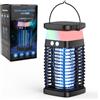 Qoosea Solare Lampada Antizanzare Elettrico Zanzariera Mosquito Killer Fly Killer Lamp 4200V USB Ricarica 4000mAh Batteria IP65 Impermeabile Insetto Fly Trap per Zanzare da Esterno Patio (ZS071)